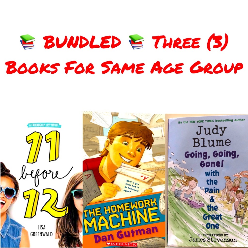 📚BUNDLE📚3-Paperback Books Age 7-11, Grades 2-6